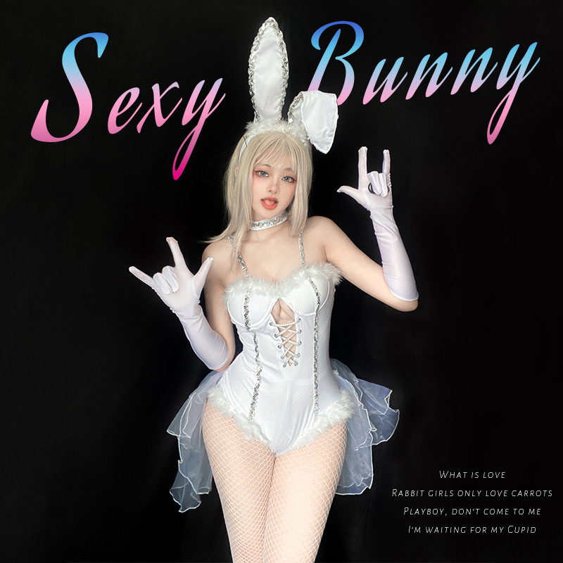 Picture of Resurrection Halloween Costume Cos Sexy Bunny Girl Suit Nightclub Bar Ds Stage Dance Bunny Costume Christmas Costume