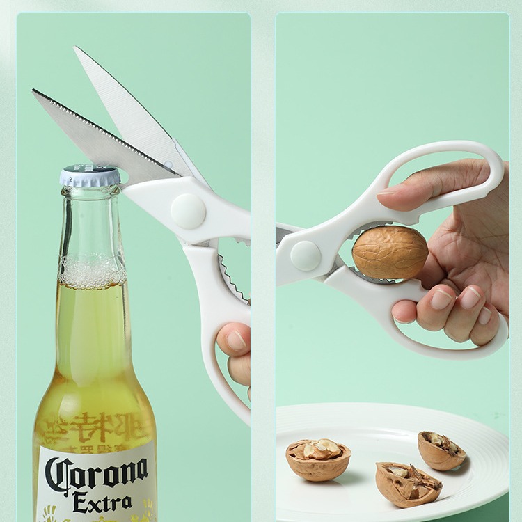 Picture of Mimaki. Multi-functional Kitchen Scissors Stainless Steel Japanese Strong Chicken Bone Scissors Home Cutters Meat Killing Fish Food Scissors