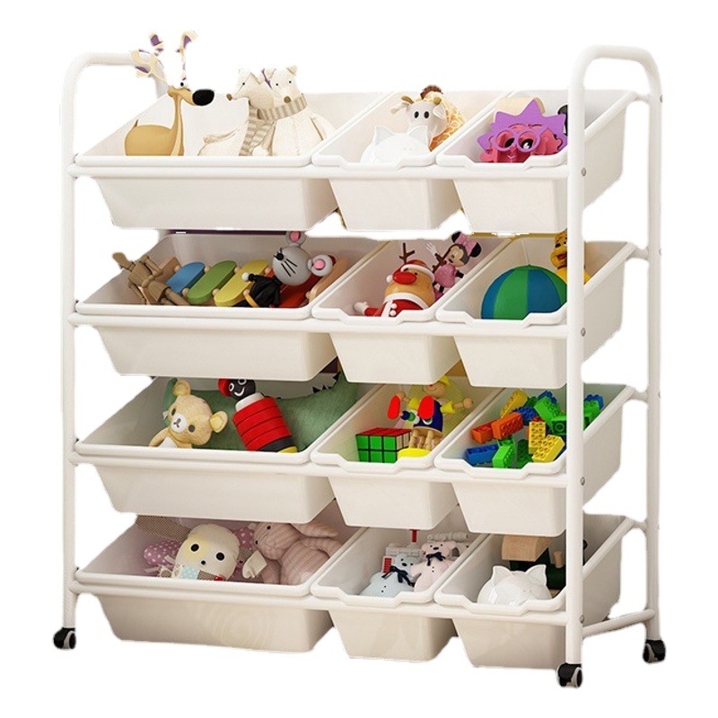 Children's Toy Storage Rack Mobile Baby Home Organizer Simple Iron Kindergarten Multi-Layer Storage Rack