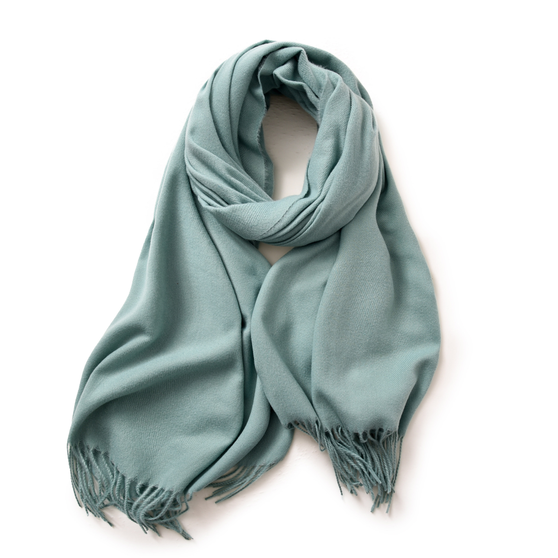 Picture of 2025 Red Scarf Women's Winter Cashmere Solid Color Scarf Shawl High-grade Warm Korean Style Tassel Scarf Men's All-match Scarf