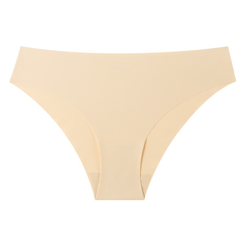 Cross-border foreign trade wholesale pants plus size simple cotton crotch briefs breathable ice silk seamless low waist underwear women