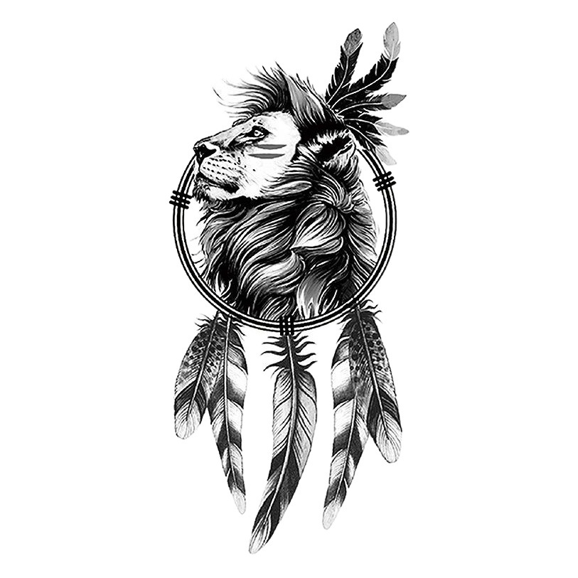 Small full arm waterproof tattoo stickers factory spot wholesale symbol totem animal skull small arm tattoo stickers