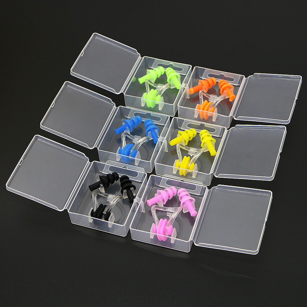 Picture of Factory wholesale earplug nose clip silicone box nose clip earplug set swimming equipment supplies children adult waterproof