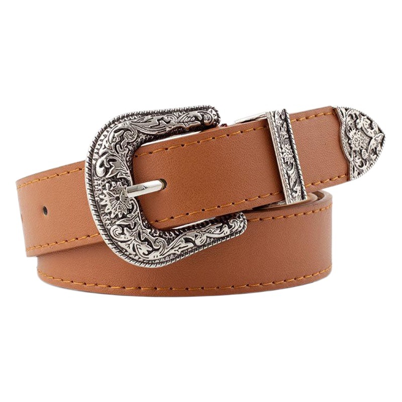 Europe and the United States new fashion ladies pin buckle belt three-piece set retro explosion high quality wide belt belt belt women wholesale