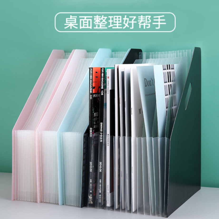 a4 Large Capacity Oblique Vertical Organ Bag Student Test Paper Storage and Arrangement Information Bag Telescopic Storage Folder