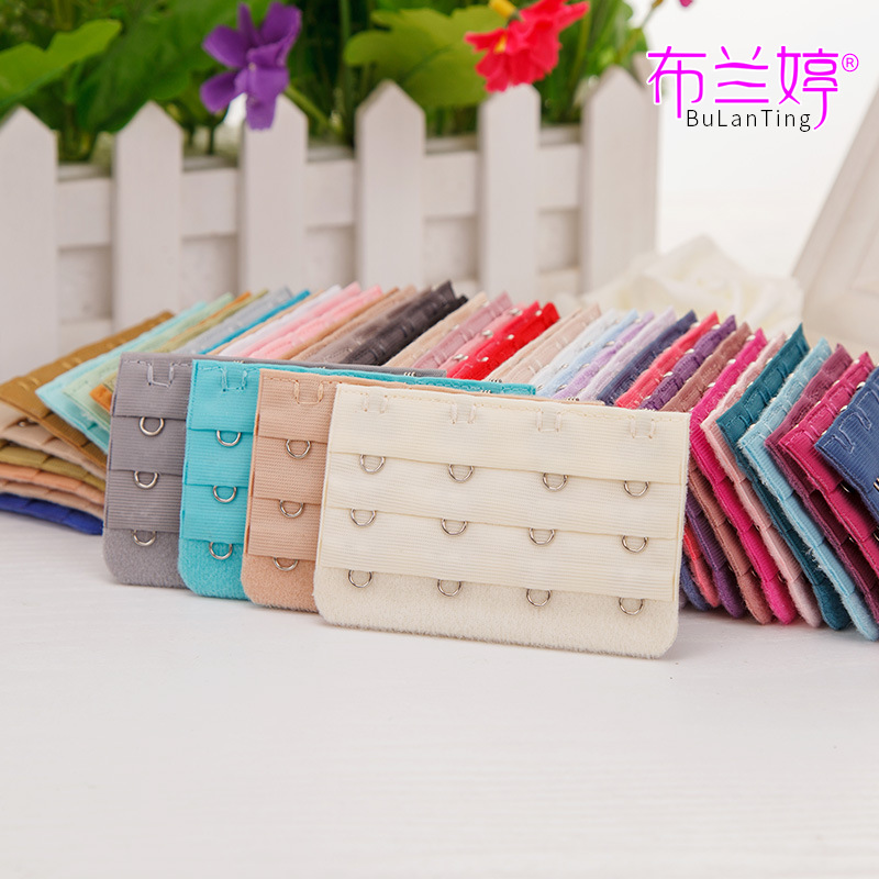 Picture of Three Rows and Four-Button Bra Extension Buckle Cloth Hook Three Rows and 4-Button Electroplated Bra Extension Buckle Factory Direct Sales Intimates Back Buckle