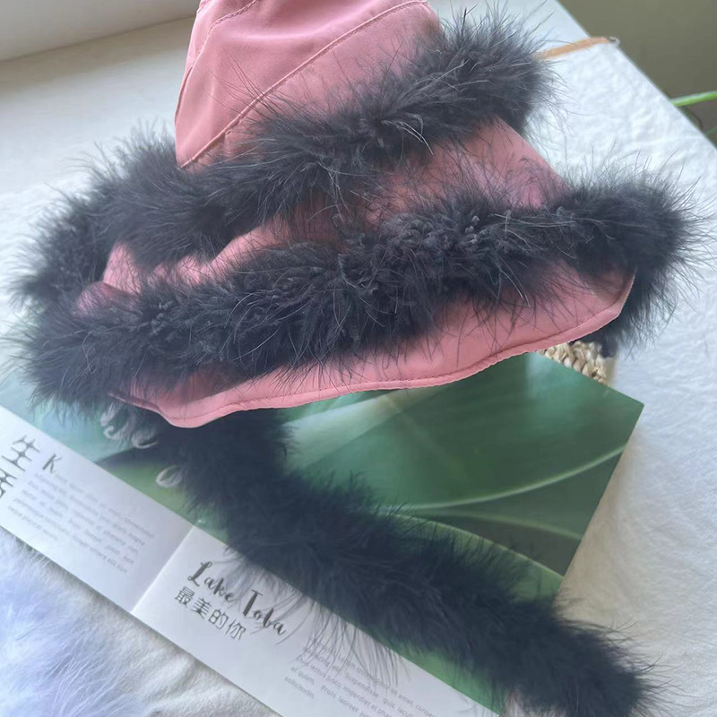 Picture of New products wholesale full fluffy feather strips Turkey wool strips wedding festival jewelry clothing luggage decorative feathers 2 meters 1