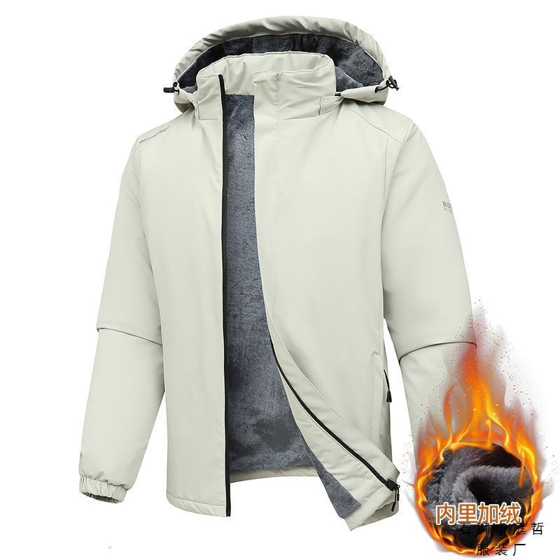 Foreign Trade Autumn and Winter New Style Rustic Clothes Couple's Jacket for Men and Women Trendy Brand fleece-lined Thickened Waterproof Windproof Outdoor Jacket for Men