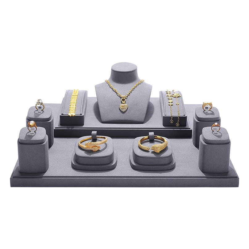 Degu Jewelry Display Props Ring Necklace Display Stand Bracelet Jade Ear Jewelry Counter Storage Display Shelf