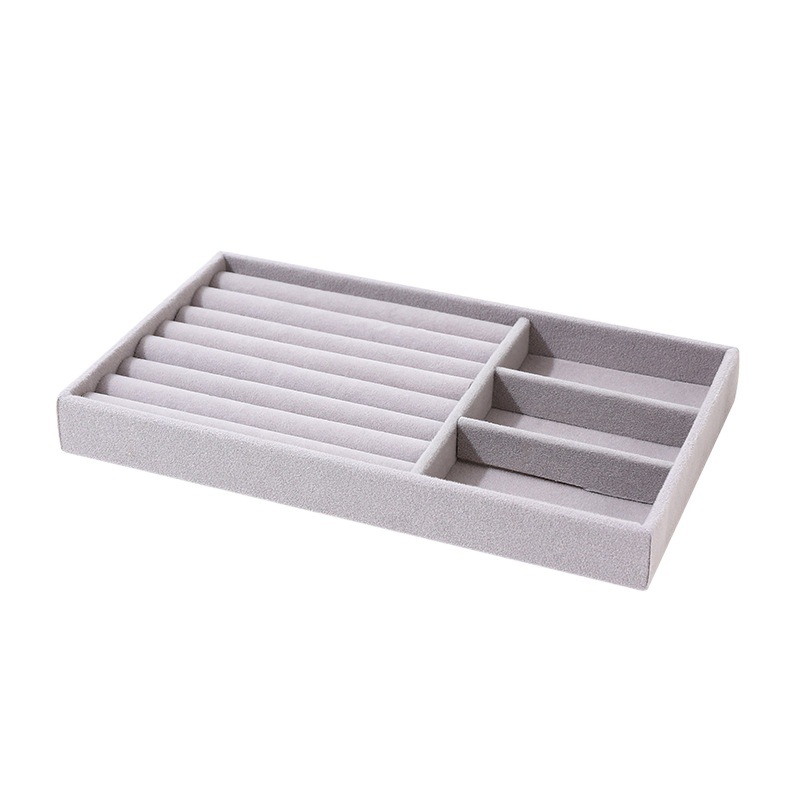 Picture of Cross-border in stock Flannel Jewelry Plate small size Beige Drawer Storage Jewelry Plate Home Display Storage Box