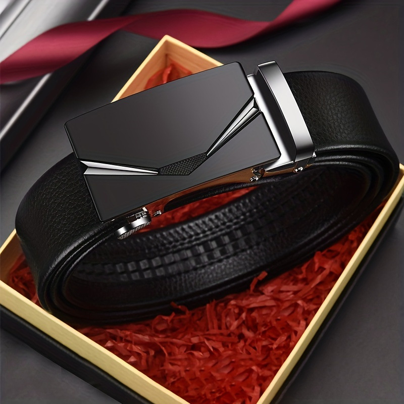Men's Belt Men's Automatic Buckle Belt Overseas Cross-border Leisure Joker Business Middle-aged and Young People's Belt Customized Wholesale