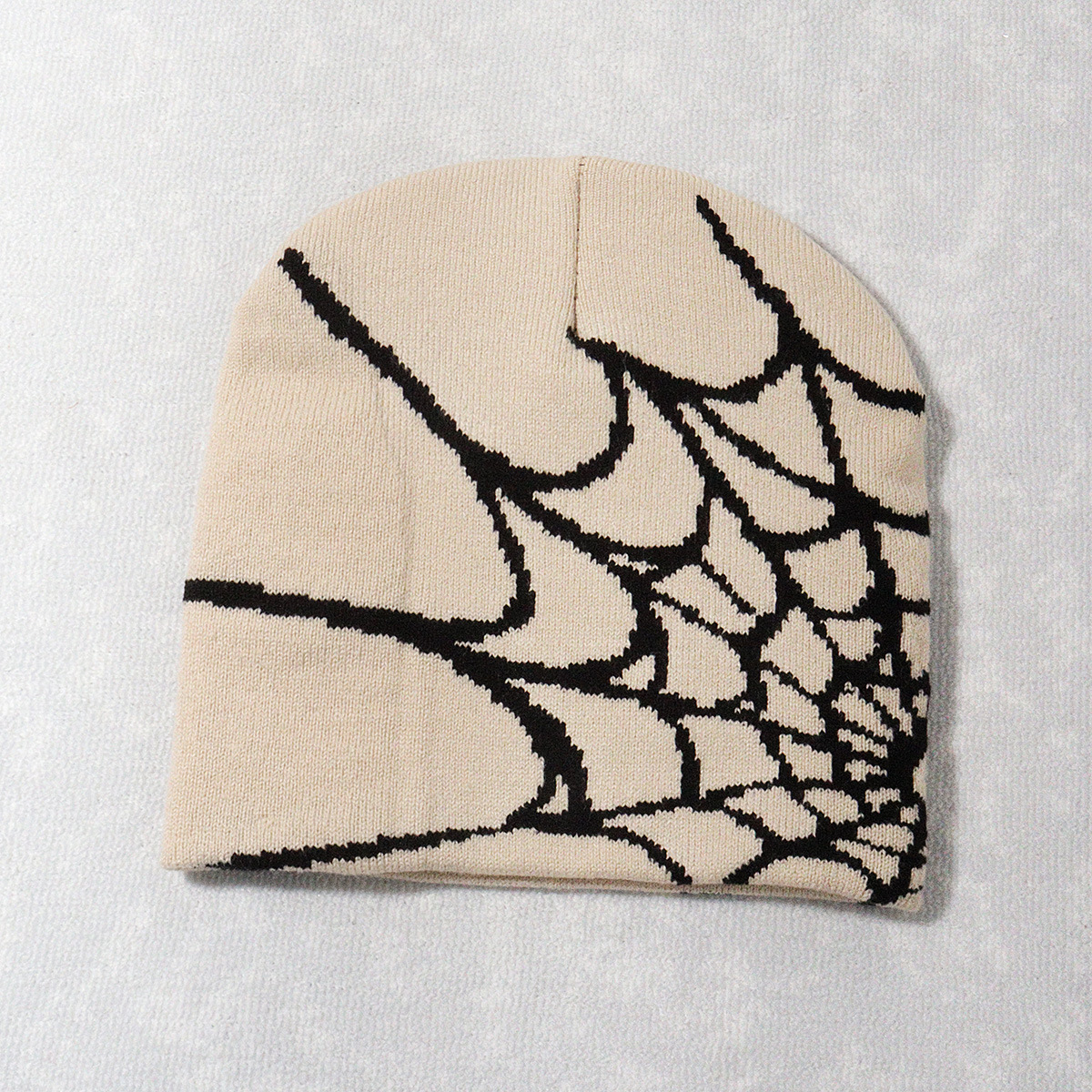 Picture of Hot sale spider web Y2K foreign trade knitted hat European and American hat trend winter hat jacquard special cross-border factory straight hair