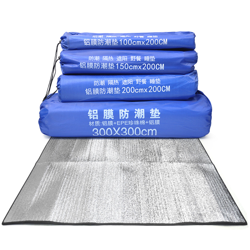 Cross-border picnic mat moisture-proof mat outdoor tent mat PVC aluminum foil mat logo printing ins wind camping travel mat