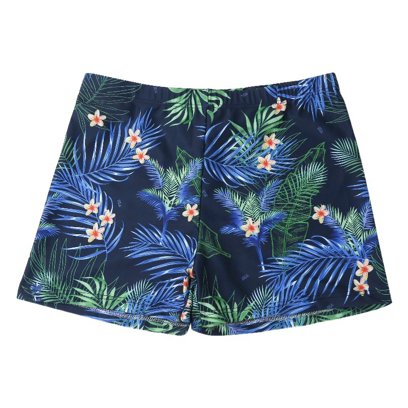 Spot spot Baiya new men's swimming trunks polyester fashion printing anti-embarrassment beach vacation swimming trunks factory straight
