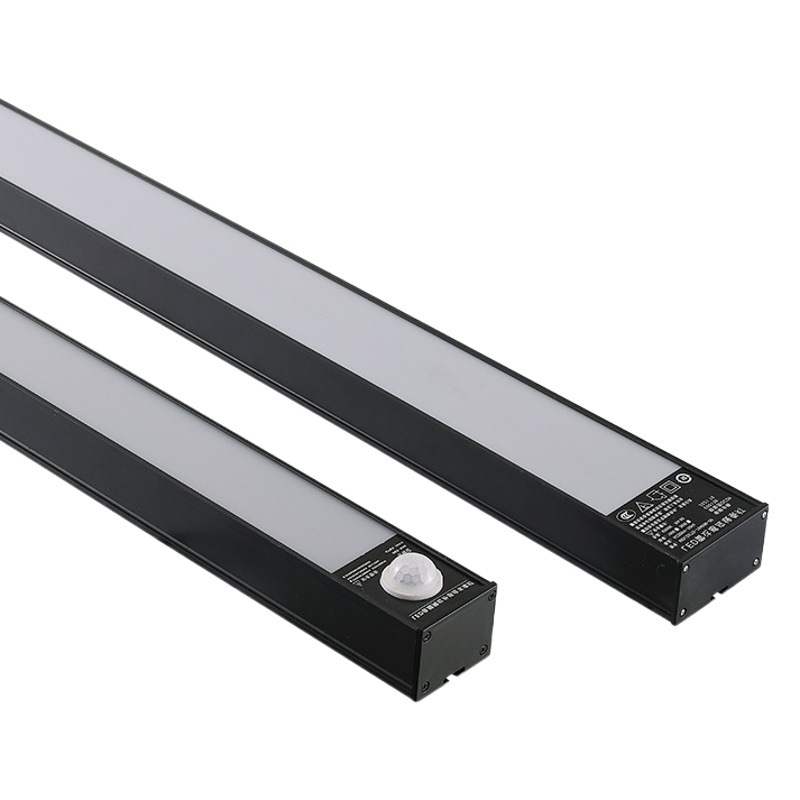 Garage light human body induction grille square pass light infrared induction radar induction fluorescent lamp tube integrated strip light