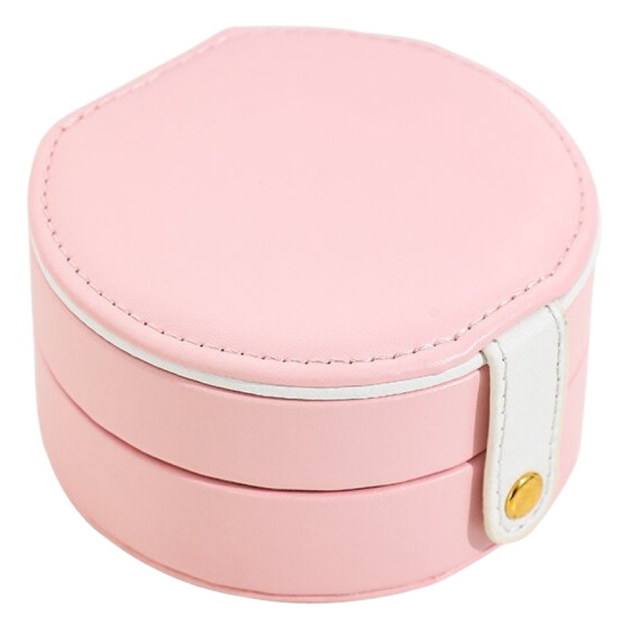 Round Storage Box Pu2-Layer Jewelry Box Jewelry Earrings Packaging Box Wholesale Gift Box Ring Box Jewelry Storage Box
