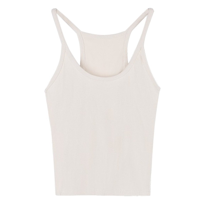 2023 New Cross-border Sexy Fashion Sling Solid Color Personalized Sling Slim-fit Vest Clothes Women's Short Pure Desire