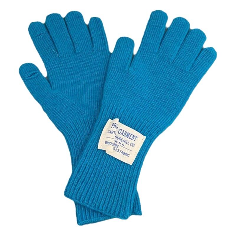 ins style Korean style five-finger wool gloves solid color cloth label Touch screen leakage pointer woven gloves men and women outdoor warm