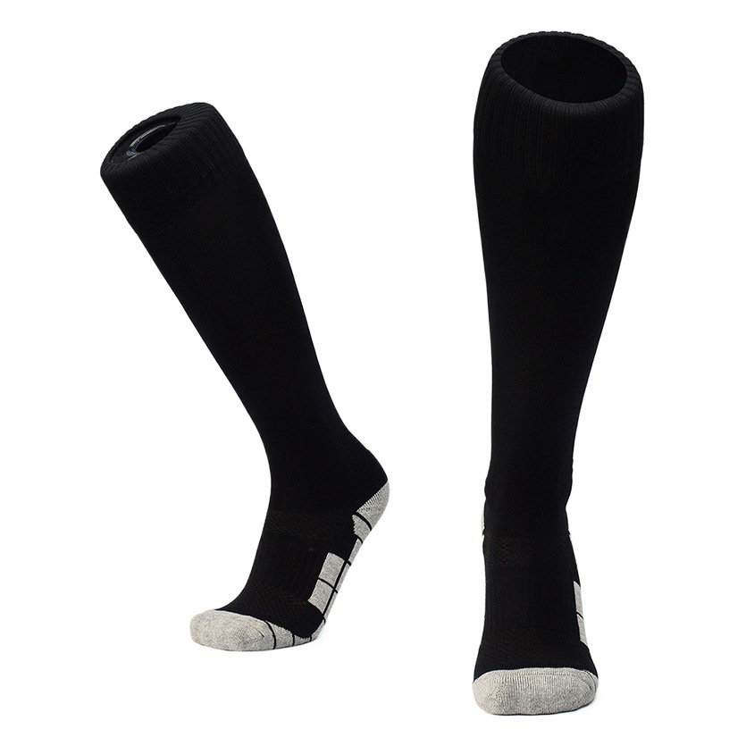 Amazon Thickened Towel Bottom Football Sports Socks Men's Wear-Resistant Shock-Absorbing Long Socks over the Knee Football Socks Wholesale