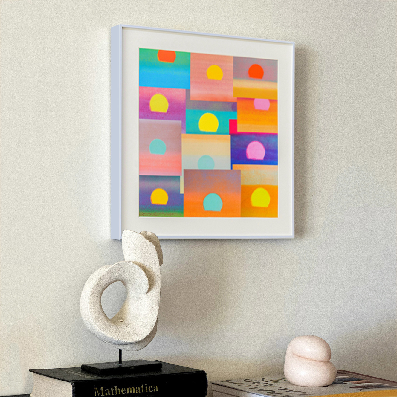 Dopamine Andy Warhol Art Nordic Ins Hanging Painting Abstract Simple Sunrise Decorative Painting Niche Painting