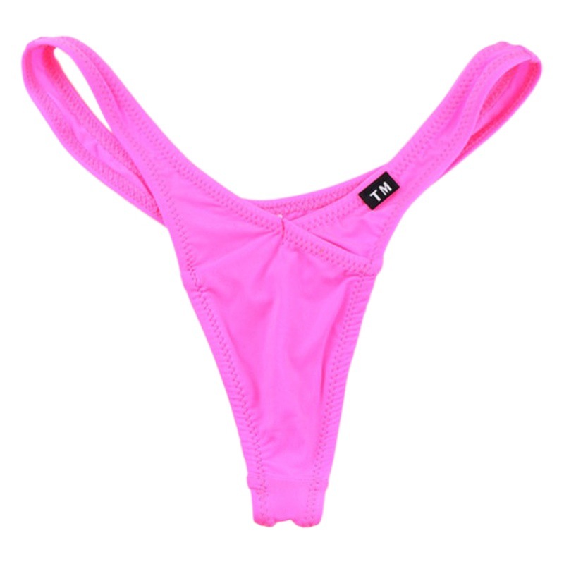 New Arrival Men's Stitching T-shaped Underwear Men's Sexy Single Thong Silky Fashionable Breathable Low Waist Underpants