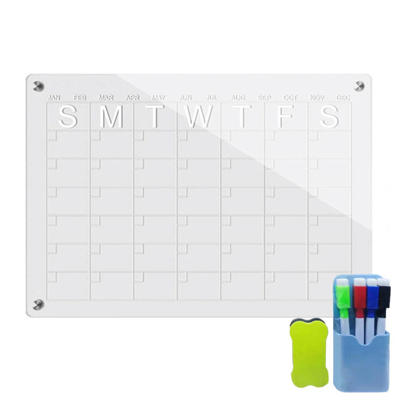 Picture of Amazon hot selling magnetic schedule table erasable refrigerator sticker message board weekly calendar schedule table refrigerator sticker transparent