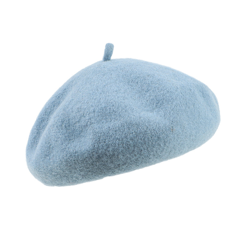 Picture of New Year Autumn and Winter Red Woolen Beret Fashionable Warm Girls Painter Hat Children's Parent-Child Winter Hat Women
