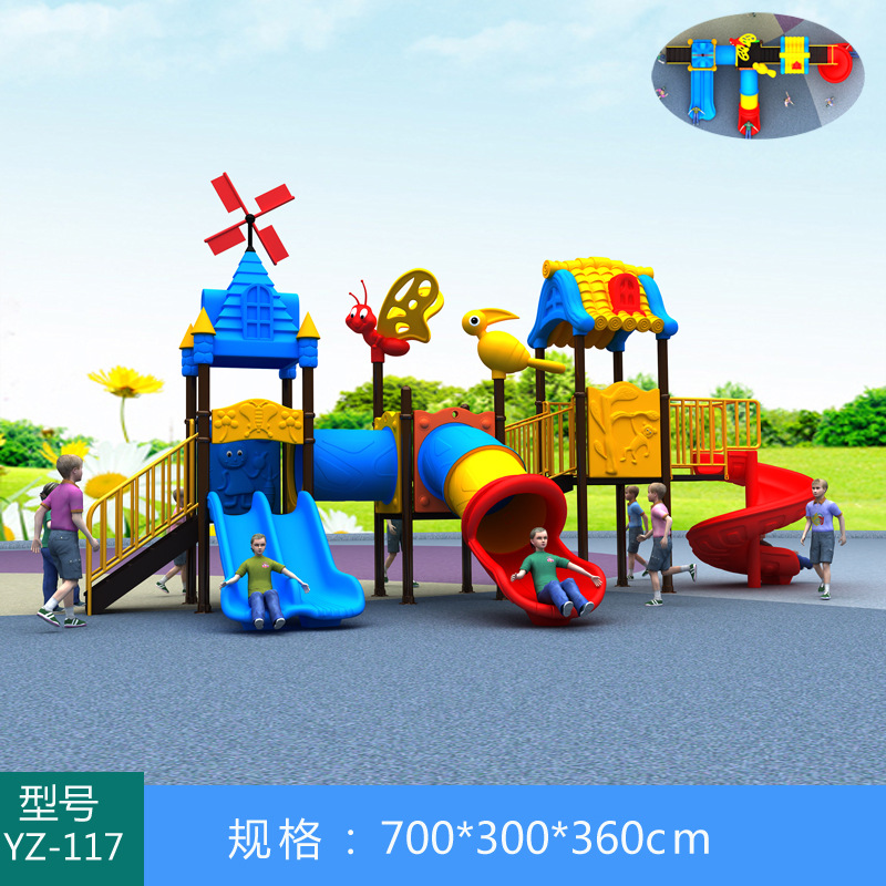 Foreign Trade Exclusive Slide Children's Educational Toys Outdoor Plastic Toys Kindergarten Amusement Facilities Swing Combination Slide