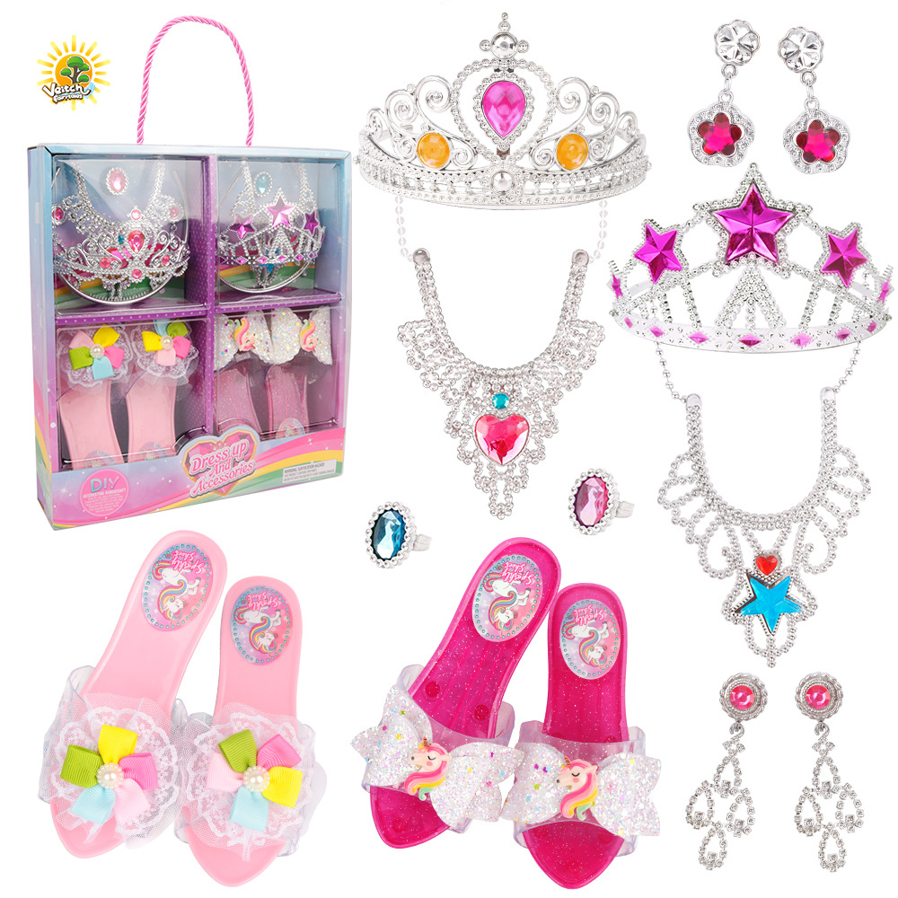 Picture of Weiqi Fairy Tales Children's Play House Cute Girls Exquisite Accessories Various DIY Princess Dress up Mobile Phone Toy Box