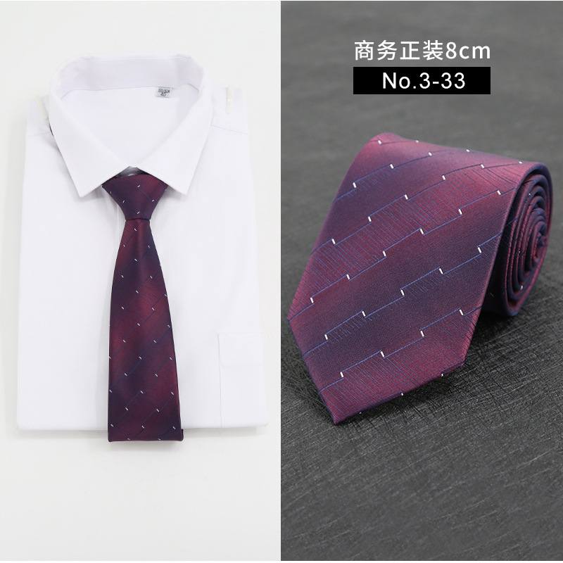 Picture of New Style Tie Men's Formal Business Casual Simple Style Solid Color Striped Arrow-Shaped Tie Manufacturer Ready Stock Wholesale