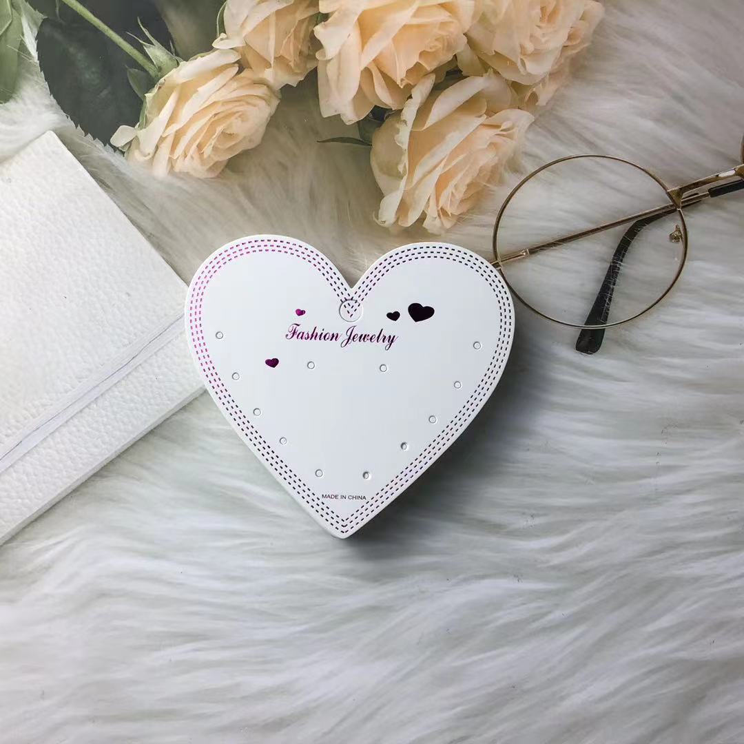 Direct selling hot Plum Red heart earrings earrings cardboard cardboard jewelry card 12 hole jewelry packaging card in stock wholesale