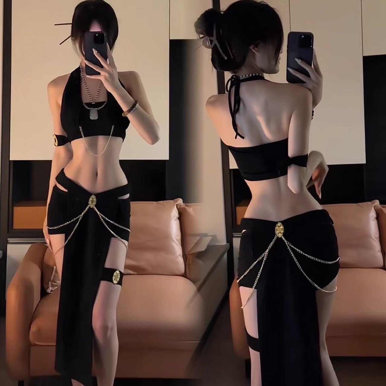 Antique Egyptian Cat Girl Uniform Night Bar Club suit Classical Hanfu Sexy Pajamas Uniform Tempting Women