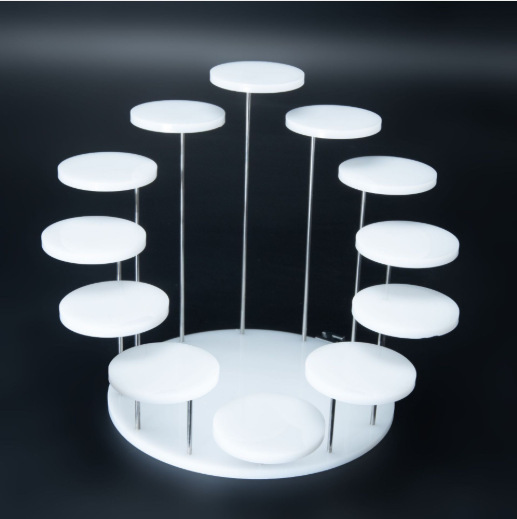 Picture of Acrylic round seat ring jewelry display stand small accessories jewelry tray desktop finishing storage display stand