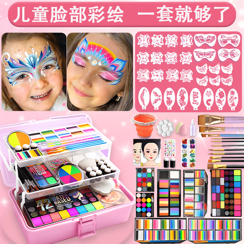 Picture of Children's Human Face Painting suit Festival Comic-Con Makeup 3D Painting Pigments Water-soluble Washable Pigments