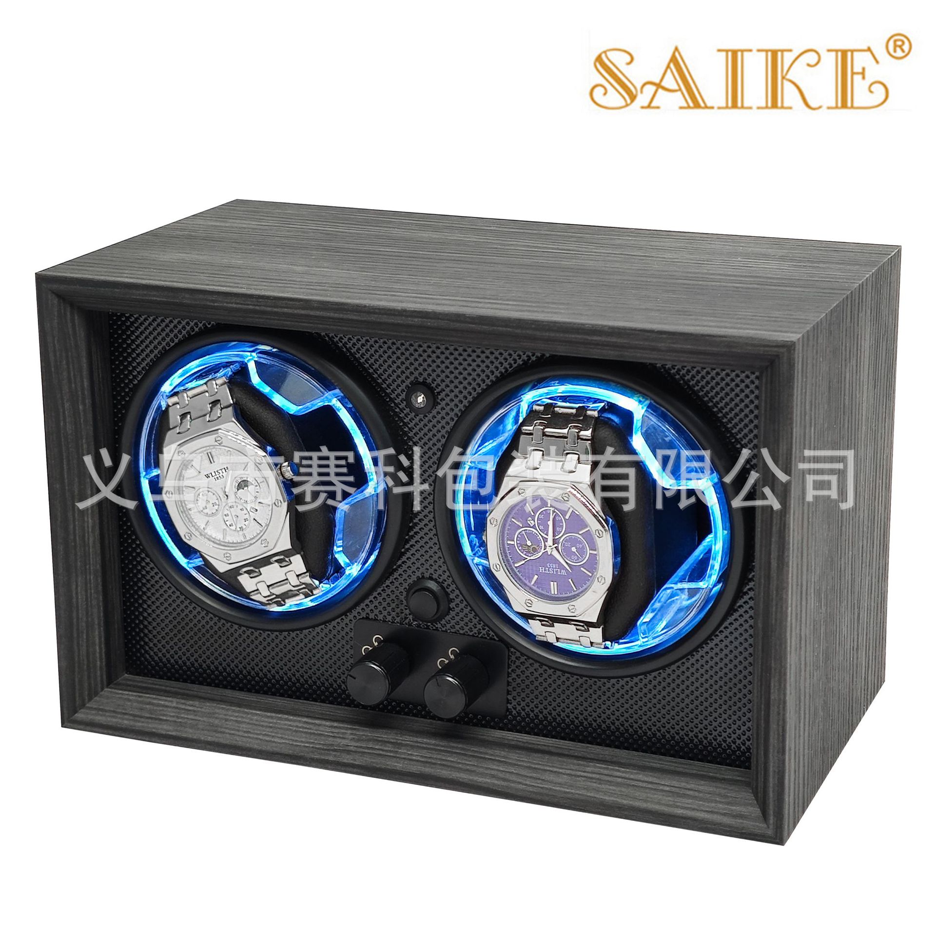 Wholesale In-Stock Ebony Wood Full-Intelligent Active Silent Dual-Position Mechanical Watch Automatic Winder