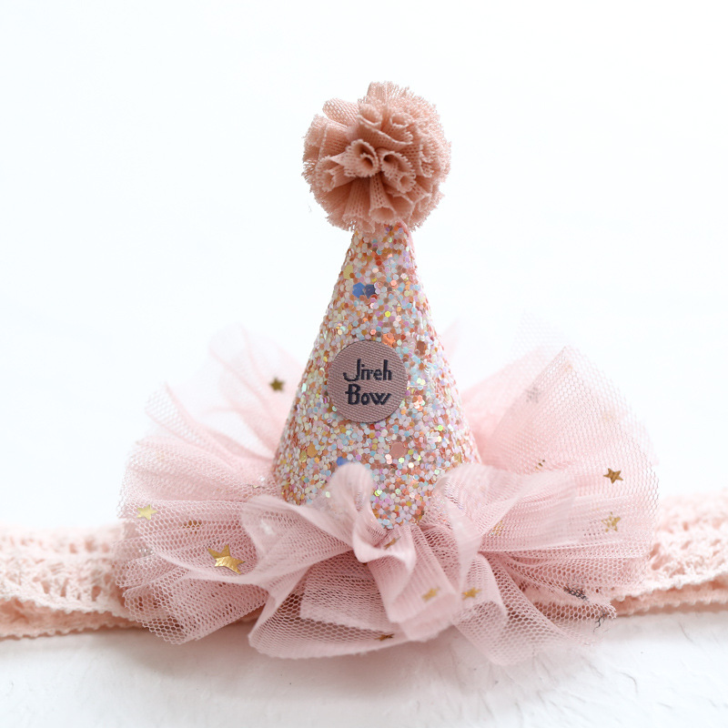 Picture of Korean Style Cute Baby Crown Small Hat Hair Band Baby Newborn Simple Centenarian Banquet Headwear