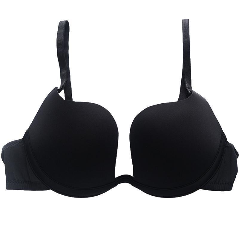 Picture of Invisible Gloss Small Chest Push-Up Bra Women's U-Shaped Wedding Dress Sexy Deep V Girl's Backless Neck Bra Underwear