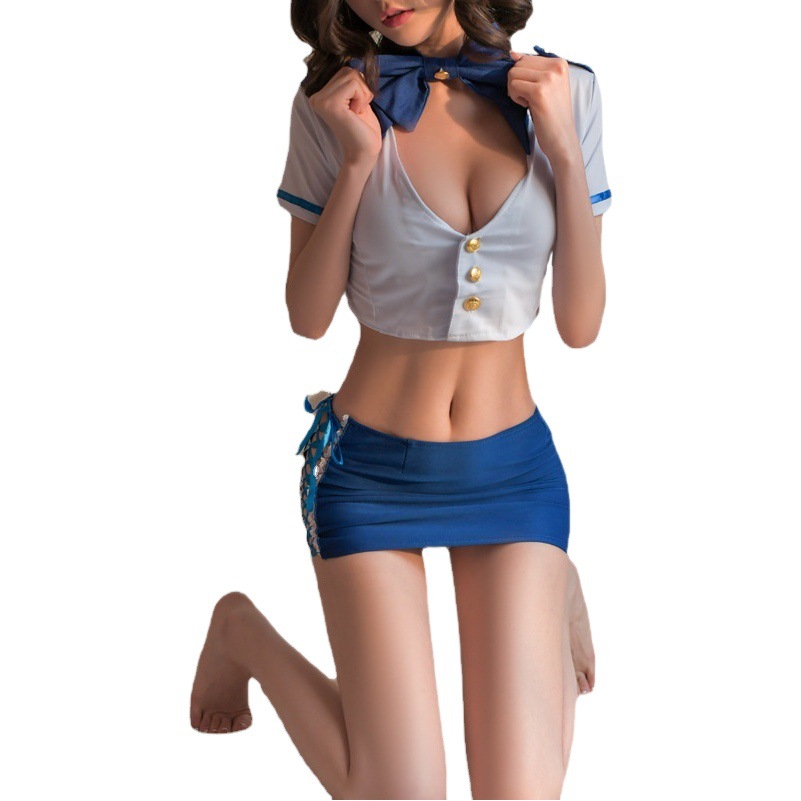 Sexy Underwear Uniform Temptation Sexy Doll Stewardess Spot Clothing Hot Polyester Suit