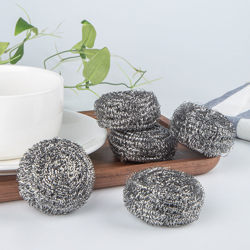 Steel ball cleaning ball kitchen supplies large handle stainless steel rust-free scum-Free Dishwashing brush pan
