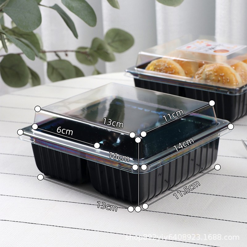 Picture of Old woman cake packaging box crisp cake peach cake moon cake mung bean cake baking west point transparent plastic flower cake packaging box