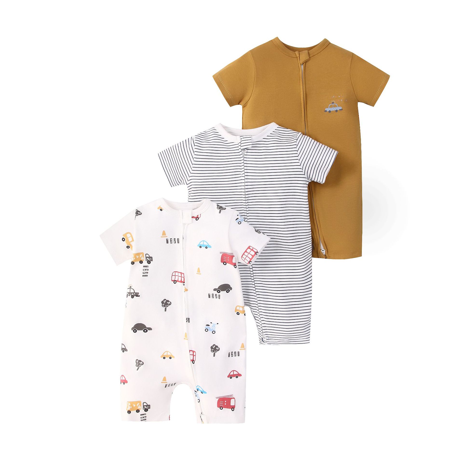 Picture of Foreign trade children's clothing summer baby jumpsuit short sleeve double zipper climbing clothing newborn baby gift box for cross-border