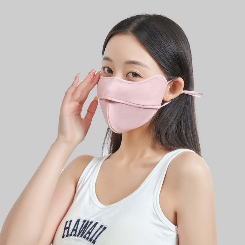 Picture of New 5D cartilage support three-dimensional sunscreen mask anti-ultraviolet breathable ice silk cool sense sunshade outdoor