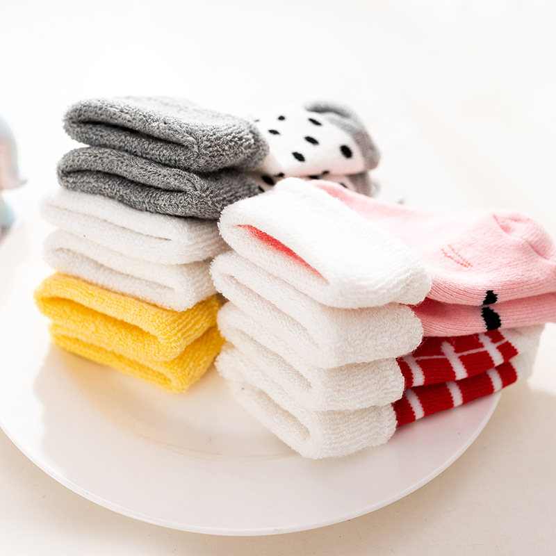 Picture of Baby socks autumn and winter thick terry socks 6-9 months 0-1-3 years old boys and girls baby newborn cotton socks wholesale