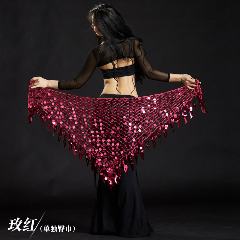 Picture of Dancer Gong Pieces Triangle Shoulder Shawl Belly Dance Costume Belly Dance Waist Chain Belly Dance Hips Mermaid Hips