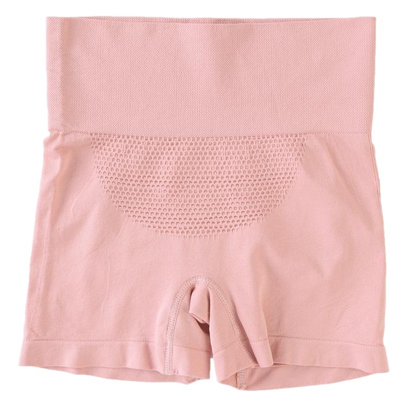 Girl's High Waist Honeycomb Abdominal Pants Anti-gloss Cotton Bottom High Waist Two-in-One Boxer Panties Women's Four-corner Leggings