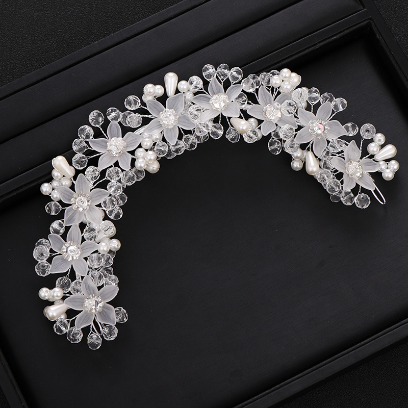 Picture of Tuan Ming Xin Niang Jewelry Handmade Crystal Flower Hair Band Children's Performance Hair Accessories Wedding Dress Wedding Accessories