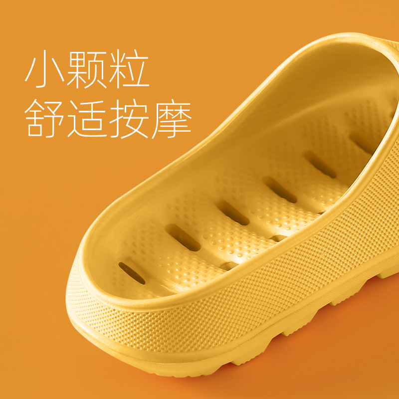 Picture of New High-heel Leakage Slippers Women's Thick-soled Bathroom Bathing Home Indoor Non-slip Household Hollow-out Men's Leakage Sandals