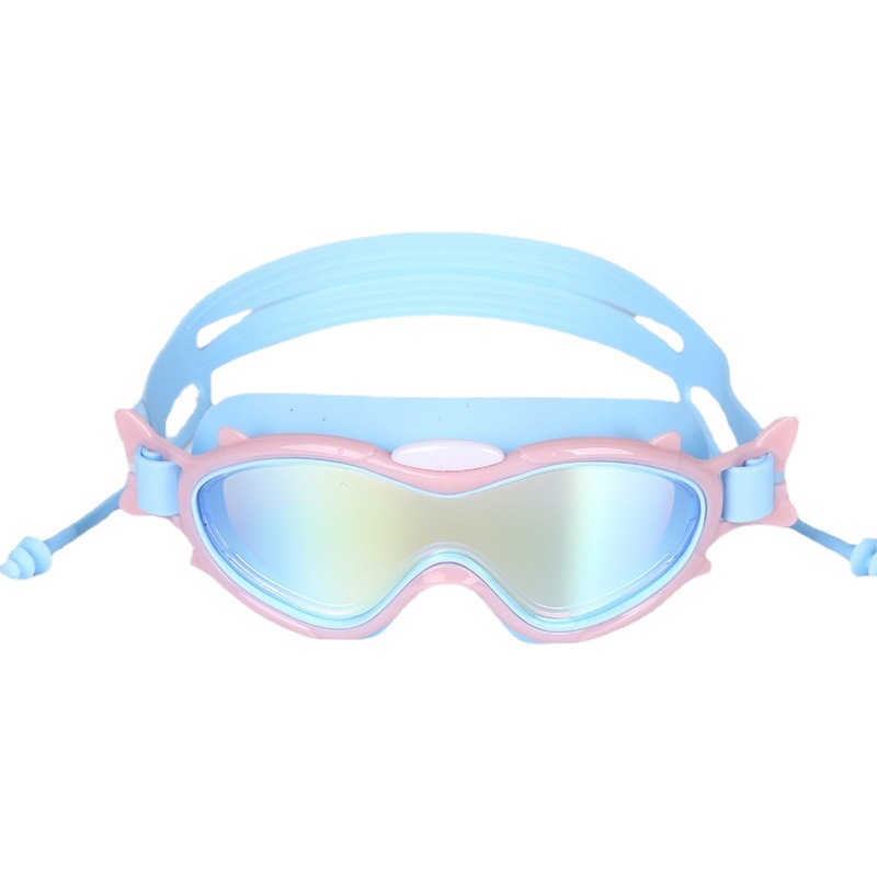 Children's Swimming Goggles Girls Boys Swimming Goggles Waterproof Anti-Fog High-Definition Large Frame Professional Diving Learning Swimming Equipment
