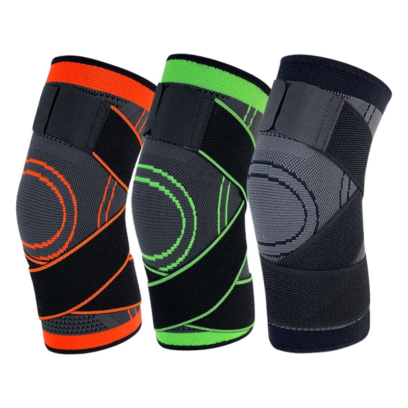 Cross-border professional outdoor sports compression straps knee pads mountaineering riding running non-slip nylon knee pads leg pads