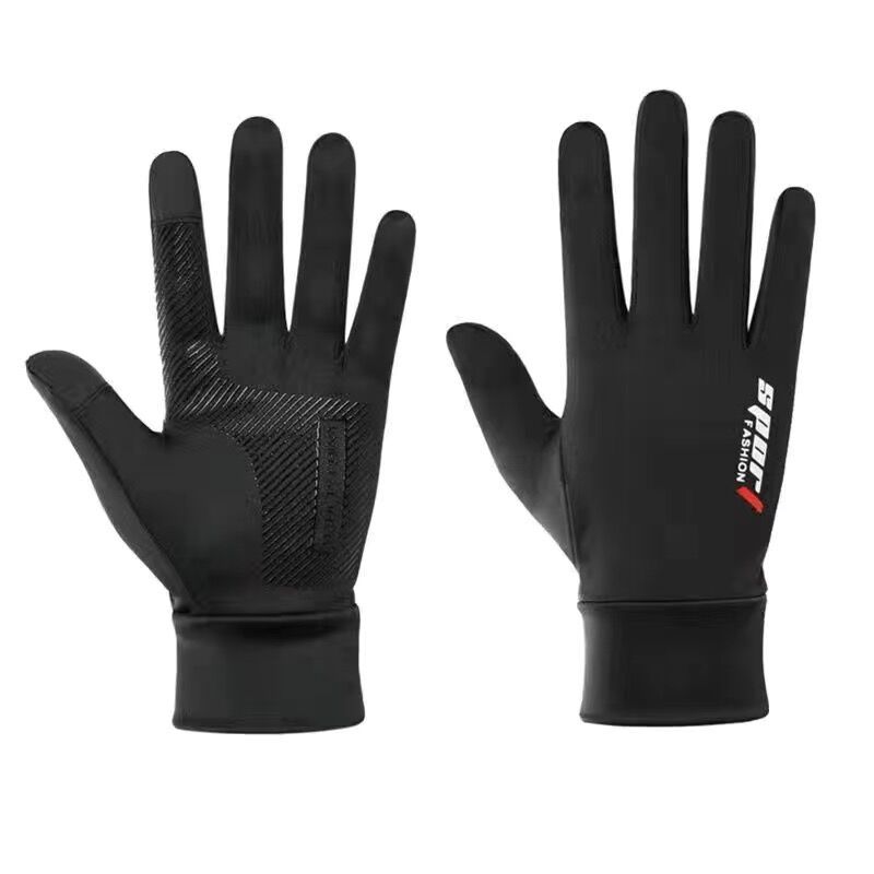 Picture of Sun Protection Gloves for Men, Summer Half-Finger Thin Non-Slip Ice Silk Gloves for Driving, Cycling, Fishing, Half-Finger Gloves